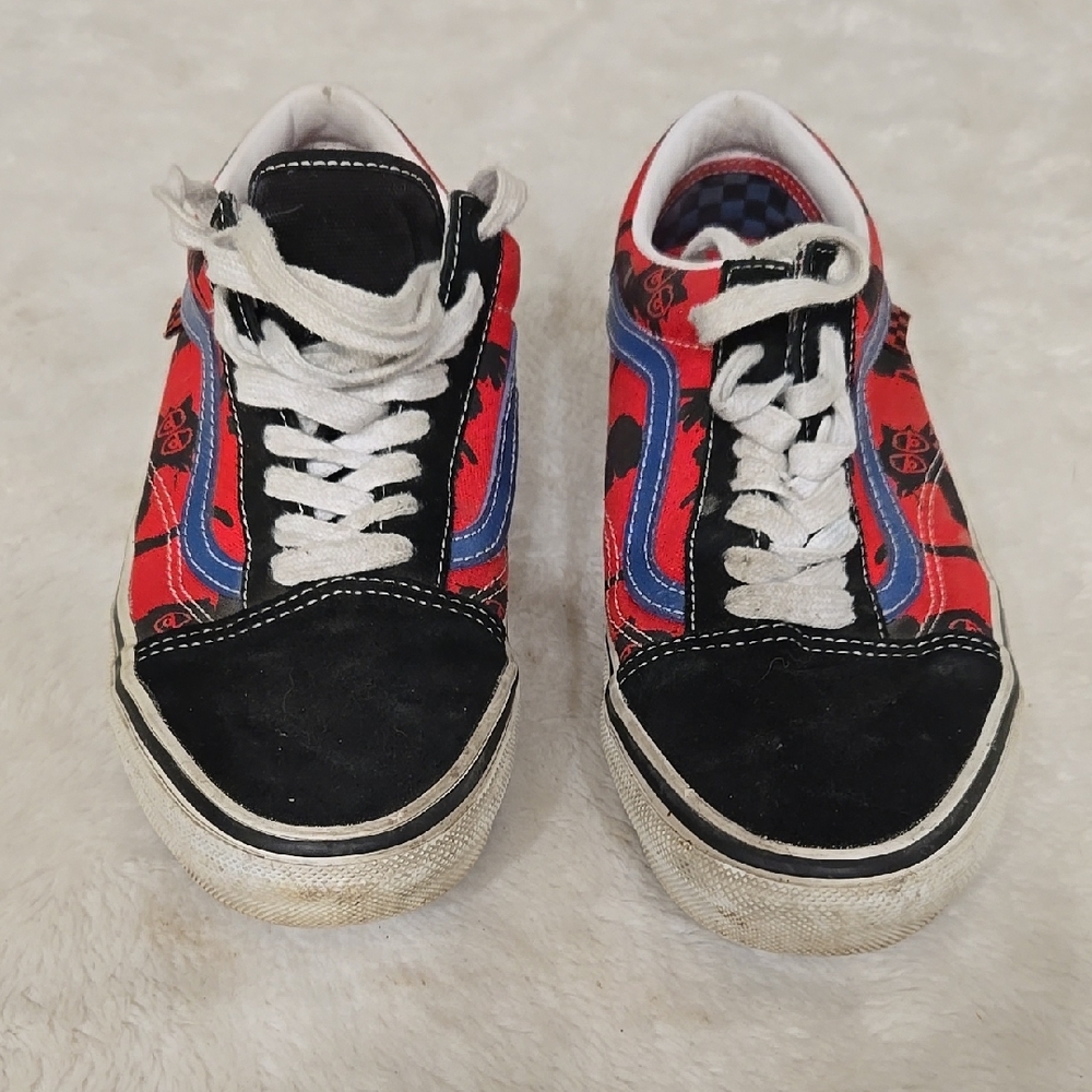 Vans Mens Red and Black Shoes